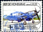 Stamps Honduras -  HONDURAS_SCOTT C710.01 50º ANIV FUERZAS AEREAS, CHANCE VOUGHT F4U-5. $0,20