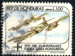 Stamps Honduras -  HONDURAS_SCOTT C712.02 50º ANIV FUERZAS AEREAS, CESSNA A37-B. $0,50
