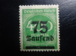 Stamps : Europe : Germany :  números de serie posterior con la impresión Los números en el Distrito