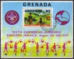 Stamps : America : Grenada :  GRENADA 1977 Sello HB B65 6ª Cariebean Jamboree Jamaica 08/1977