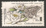 Stamps Czechoslovakia -  Flor y rana