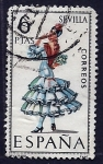 Stamps Spain -  Trages regionales (Sevilla)