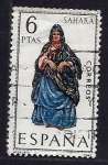 Stamps Spain -  Trages regionales (Sahara)