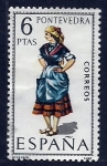 Stamps Spain -  Trages regionales (Pontevedra)