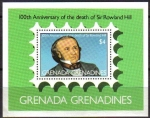 Stamps : America : Grenada :  GRENADA GRENADINES 1979 Sello Nuevo HB B44 100 Aniversario Muerte Sr. Rowland Hill