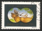 Stamps Hungary -  ciervo en la noche