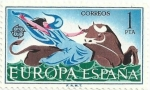 Stamps Spain -  SERIE EUROPA-CEPT 1966. EL RAPTO DE EUROPA POR ZEUS, VALOR FACIAL 1 Pts. EDIFIL 1747