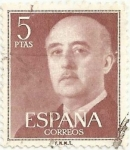 Stamps : Europe : Spain :  (284) SERIE BÁSICA FRANCO. VALOR FACIAL 5 Pts. EDIFIL 1160