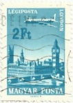 Stamps : Europe : Hungary :  CIUDADES SERVIDAS POR LAS LINEAS AÉREAS HÚNGARAS. LONDRES. YVERT HU PA285