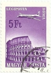 Stamps : Europe : Hungary :  CIUDADES SERVIDAS POR LAS LINEAS AÉREAS HÚNGARAS. ROMA. YVERT HU PA289