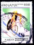 Stamps Panama -  PANAMA_SCOTT 732.02 CICLISMO, JUEGOS PANAMERICANOS DE INDIANOPOLIS. $1,00