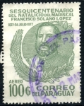 Stamps Paraguay -  PARAGUAY_SCOTT 1754.01 150º ANIV NATALICIO MARISCAL FRANCISCO SOLANO LOPEZ. $0,75