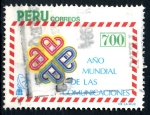 Stamps Peru -  PERU_SCOTT 806.02 AÑO INTERNACIONAL DE LAS COMUNICACIONES. $1,75