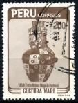 Stamps : America : Peru :  PERU_SCOTT 811 VASO, CULTURA WARI. $0,70