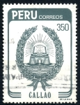 Stamps : America : Peru :  PERU_SCOTT 814.02 ESCUDO CIUDAD DE CALLAO. $0,45
