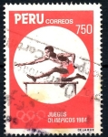 Stamps Peru -  PERU_SCOTT 822.02 CARRERA VALLAS, JUEGOS OLIMPICOS 1984. $0,85