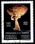 Stamps Peru -  PERU_SCOTT 833 15º ENTEL, ORG NACIONAL TELECOMUNICACIONES. $0,35