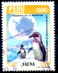 Stamps Peru -  PERU_SCOTT 853.01 PINGÜINO DE HUMBOLDT EN LA ANTARTIDA. $0,60