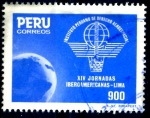 Stamps Peru -  PERU_SCOTT 858.02 14º JORNADAS IBEROAMERICANAS DEFENSA AEREA. $0,60