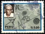 Stamps : America : Peru :  PERU_SCOTT 912.02 PRESERVACION LINEAS DE NASCA, DRA. MARIA REICHE. $1,90