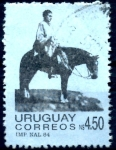 Stamps Uruguay -  URUGUAY_SCOTT 1164 ARTIGAS EN LAS LLANURAS. $0,25