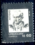 Stamps Uruguay -  URUGUAY_SCOTT 1210.02 ARTIGAS. $0,45