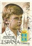 Stamps Spain -  (290) FELIPE DE BORBÓN, PRÍNCIPE DE ASTURIAS. FELIPE DE BORBÓN Y BASÍLICA DE COVADONGA. EDIFIL 2449