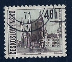 Stamps Czechoslovakia -  Vista siudad HRADEC KRALOVE