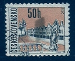 Stamps Czechoslovakia -  Vista siudad TELC