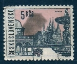 Stamps Czechoslovakia -  Vista siudad PRAGA