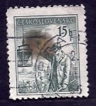 Stamps Czechoslovakia -  OBRERO CONSTRUCCION