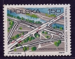 Stamps Poland -  Red de carreteras (Varsovia)