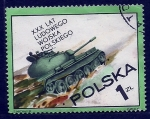 Stamps Poland -  Carro de combate