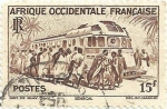 Stamps Senegal -  ÁFRICA OCCIDENTAL FRANCESA. TREN LLEGANDO A ESTACIÓN DE DAKAR. YVERT FR-WA 40