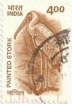 Stamps India -  (299) FAUNA SALVAJE. TÁNTALO ÍNDIO, Ibis leucocephalus. YVERT IN 1634