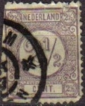 Stamps Netherlands -  HOLANDA Netherlands 1876-94 Scott 37 Sello Serie Basica Numeros Usado