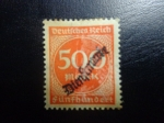 Stamps Germany -  con placa de imprecion los numeros en el distrito