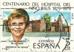 Stamps Spain -  (300) CENTENARIO DEL HOSPITAL DEL NIÑO JESÚS. HOSPITAL Y PRÍNCIPE FELIPE. EDIFIL 2548