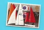 Sellos de Europa - Reino Unido -  Aniversarios - Yacht Club - bote a vela - dinghy