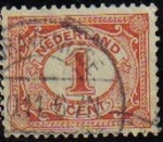 Sellos del Mundo : Europa : Holanda : Holanda 1898-1924 Scott 056 Sello Serie Basica Numeros usado Netherlands  
