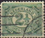 Stamps Netherlands -  Holanda 1898-1924 Scott 060 Sello Serie Basica Numeros usado Netherlands 