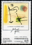 Sellos de Europa - Espa�a -  3251 - Europa. Obras de Joan Miró. La Bague d' Aurore. 