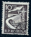 Stamps : Europe : Romania :  presa hidroelectrica