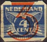 Sellos de Europa - Holanda -  HOLANDA Netherlands 1924-26 Scott 171 Sello Gull Gaviota Sobrecargado