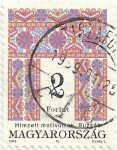 Stamps : Europe : Hungary :  BORDADOS TRADICIONALES. MOTIVOS TRADICIONALES DE BUZSÁK. YVERT HU 3496