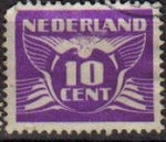 Stamps : Europe : Netherlands :  HOLANDA Netherlands 1924-26 Scott 179 Sello Gull Gaviota Usado