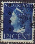 Stamps : Europe : Netherlands :  HOLANDA Netherlands 1940-7 Scott 219 Sello Reina Guillermina Wihelmina Usado