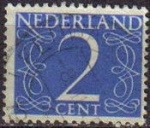 Sellos de Europa - Holanda -  HOLANDA Netherlands 1946-57 Scott 283 Sello Serie Numeros Usado