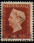 Stamps : Europe : Netherlands :  HOLANDA Netherlands 1947 Scott 301 Sello Reina Guillermina Usado