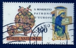Stamps Vatican City -  San Benedetto patron de EUROPA